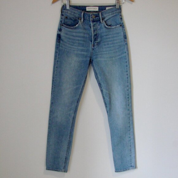 Aritzia Denim Forum Yoko High Rise Slim Jeans Organic Cotton Size 25 - Picture 3 of 16